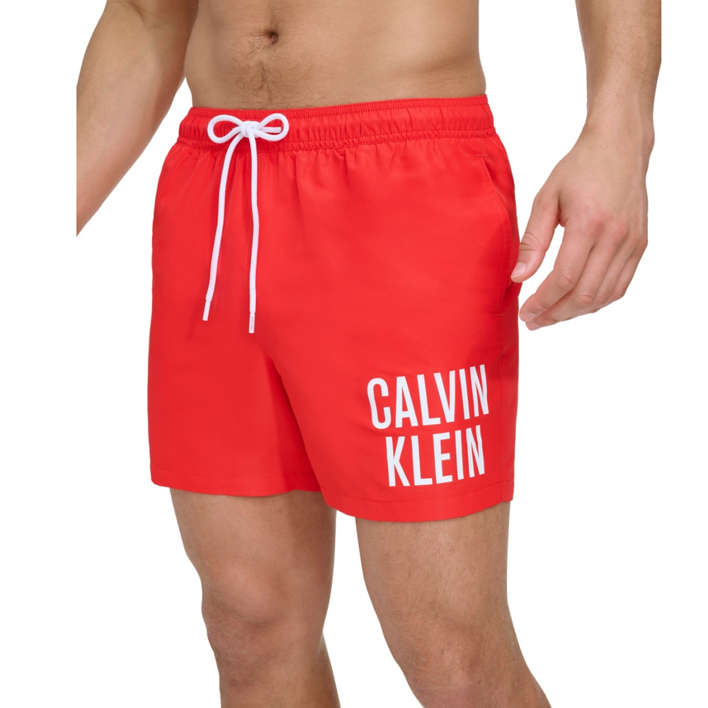 Calvin Klein Men Intense Power Modern Euro 5" Swim Trunks Red Size XXL